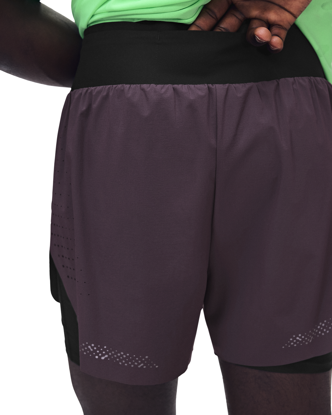 ON Mens Zero 2-in-1 Shorts - Urchin/Black - AW26