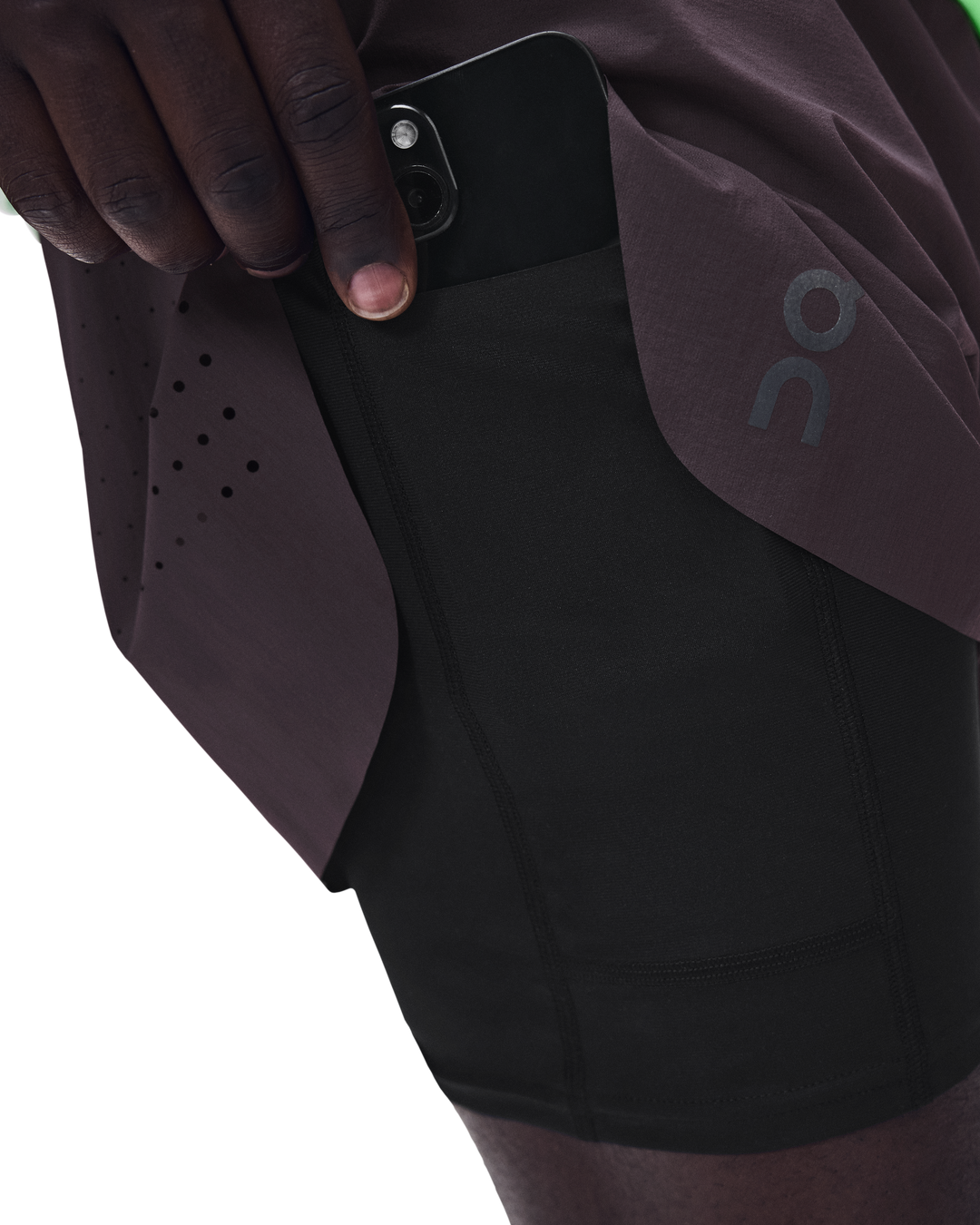 ON Mens Zero 2-in-1 Shorts - Urchin/Black - AW26