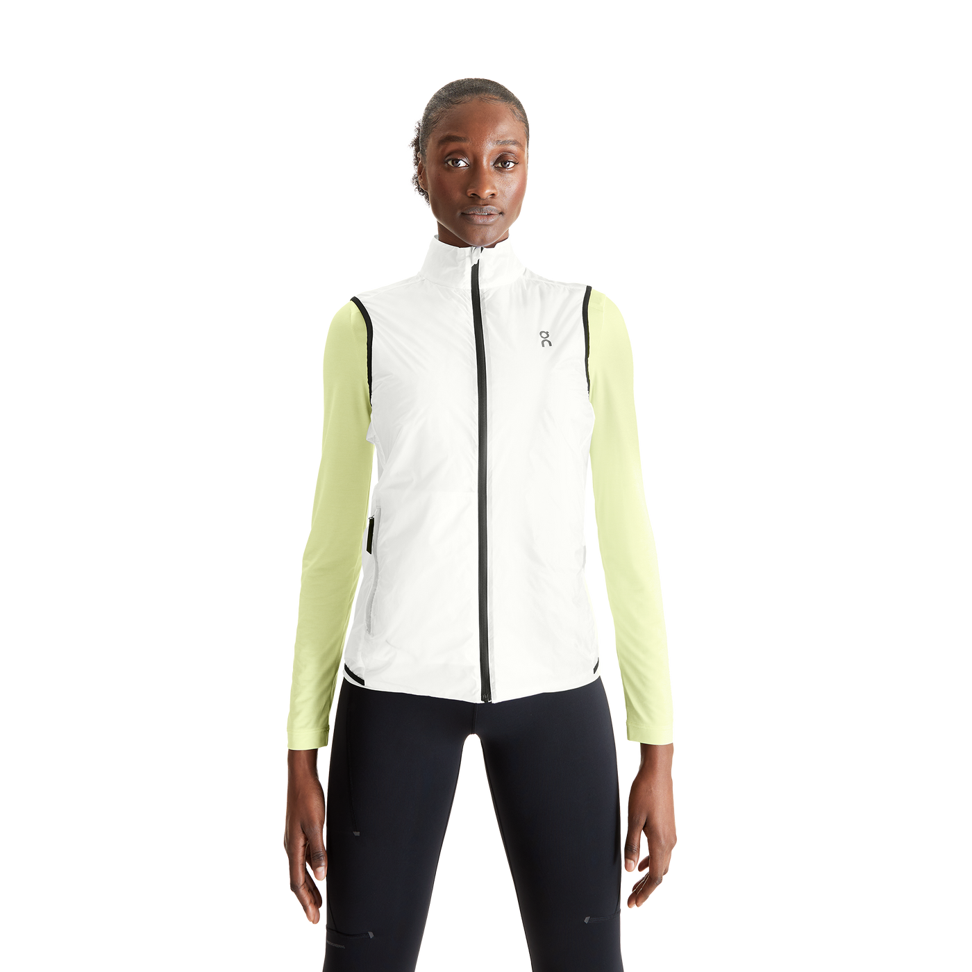 ON Women's Weather Vest - White/Black