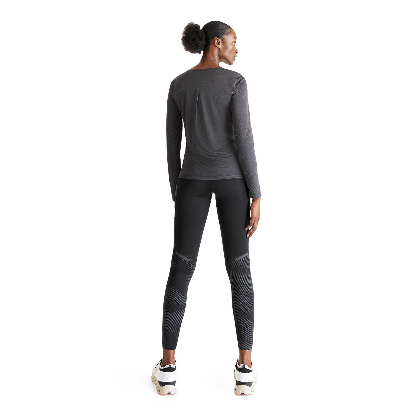 ON Women's Performance LongT Lumos Black/Iron Run North West