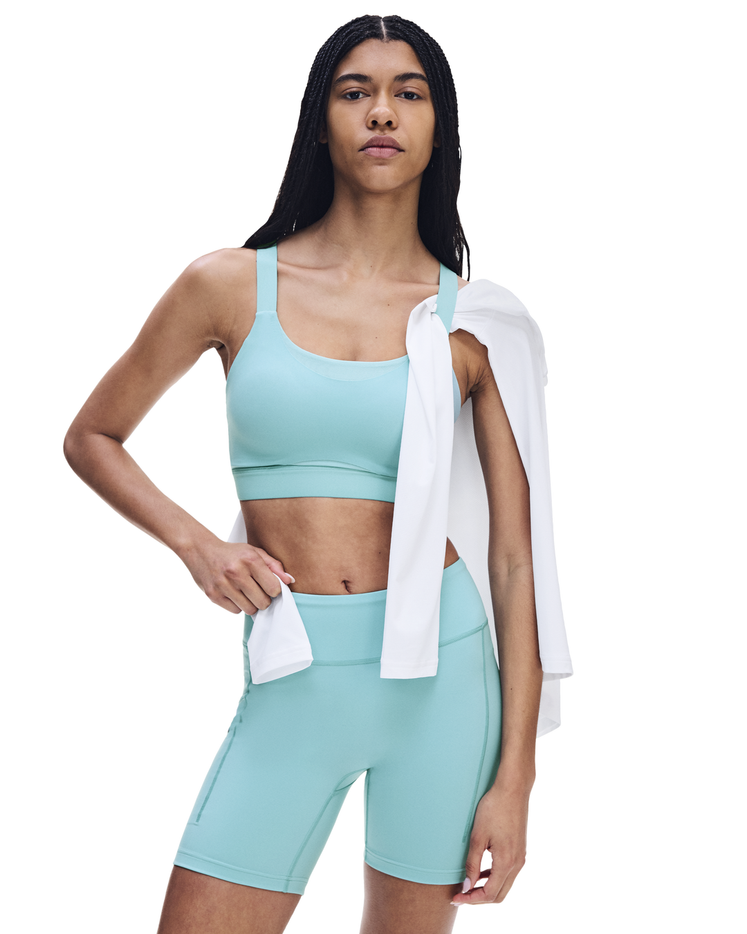 ON Womens Performance Short Tights - Aquamarine - AW26