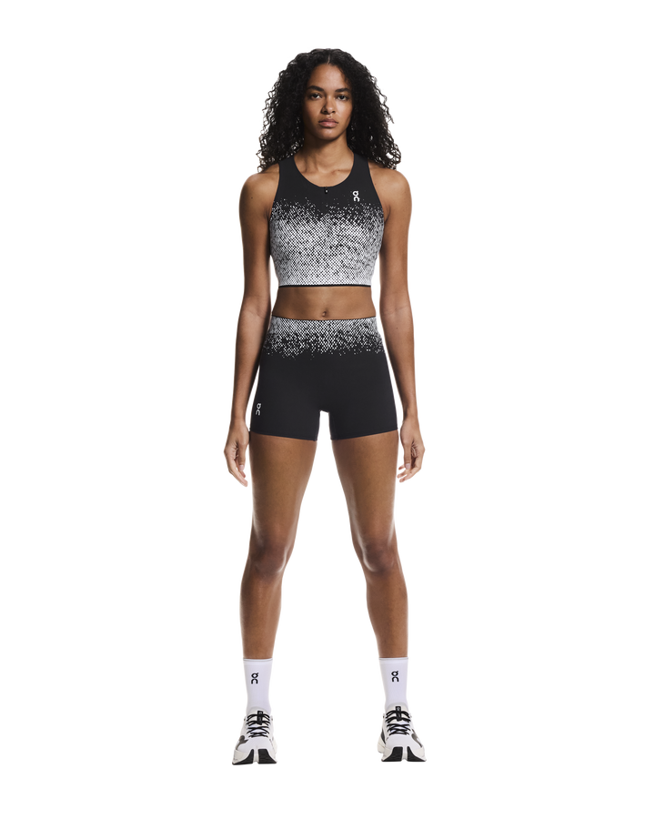 ON Womens Zero Short Tights - Black/White - SS26