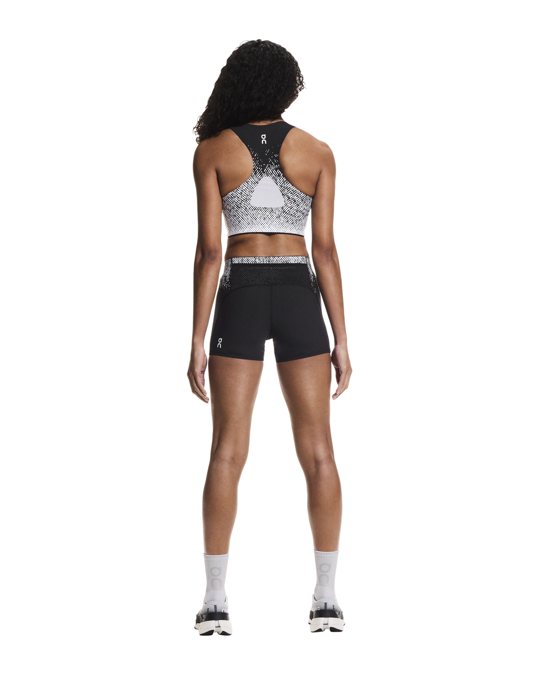 ON Womens Zero Short Tights - Black/White - SS26