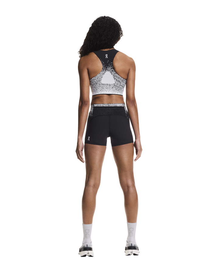 ON Womens Zero Short Tights - Black/White - SS26