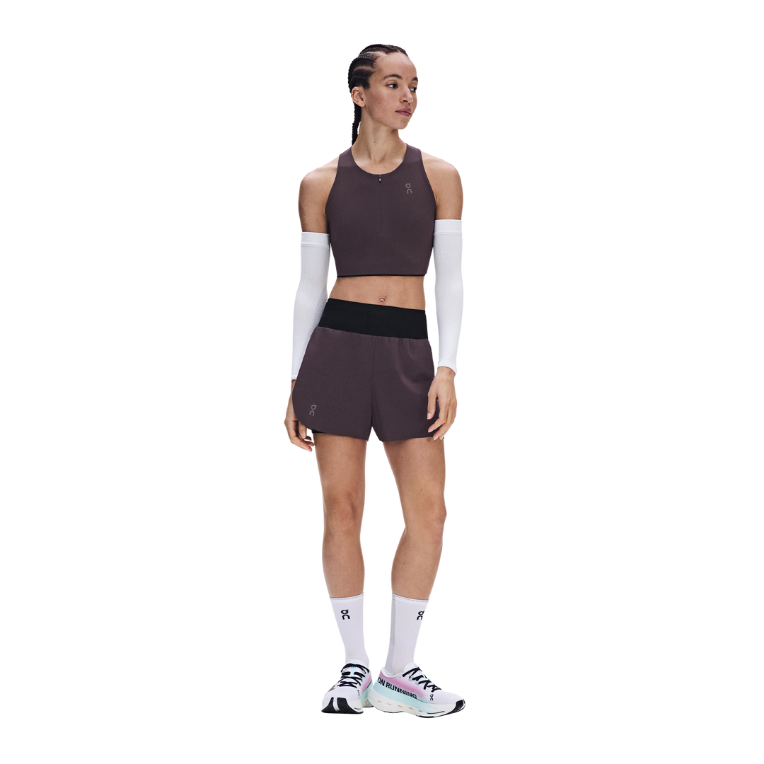 ON Womens Zero 2-in-1 Shorts - Urchin/Black - AW26