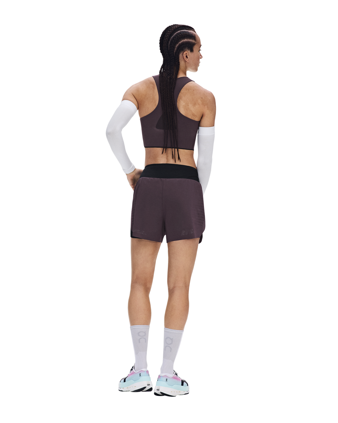 ON Womens Zero 2-in-1 Shorts - Urchin/Black - AW26