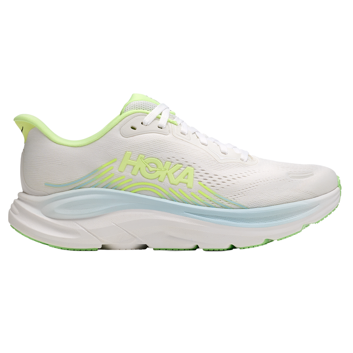 Hoka Womens Clifton 11 Wide - D Width - Frost/Neon Yuzu - Neutral - AW26