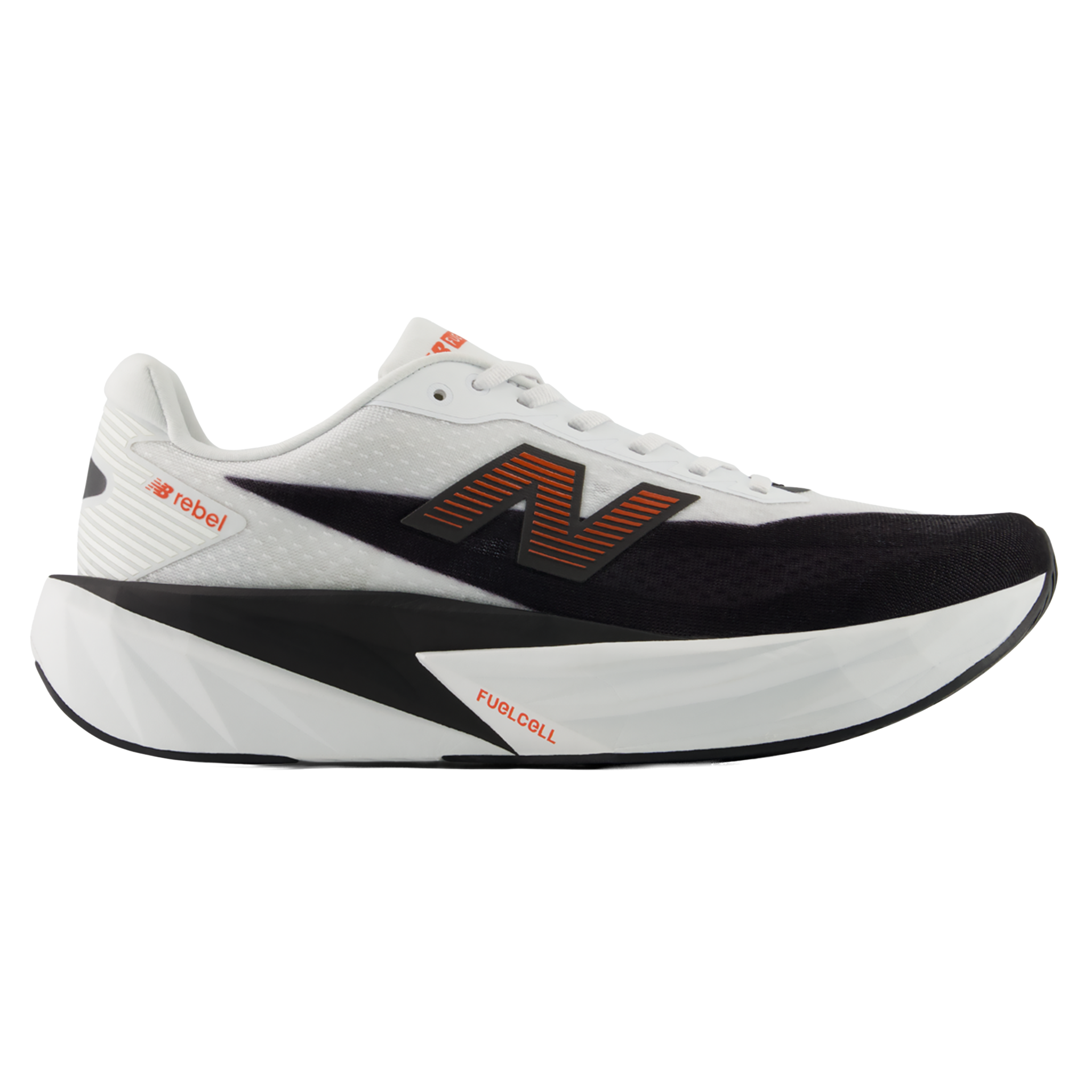 New Balance Mens FuelCell Rebel V5 - White/Neo Flame - Neutral - AW26
