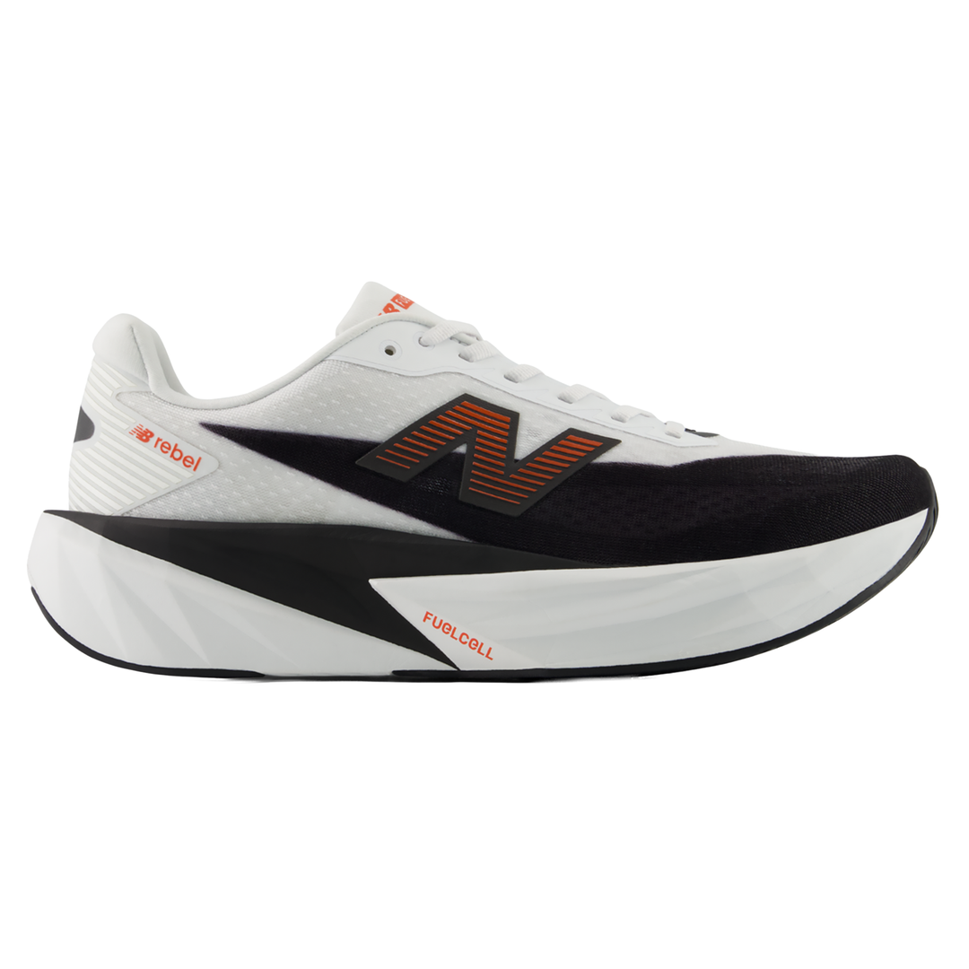 New Balance Mens FuelCell Rebel V5 - White/Neo Flame - Neutral - AW26