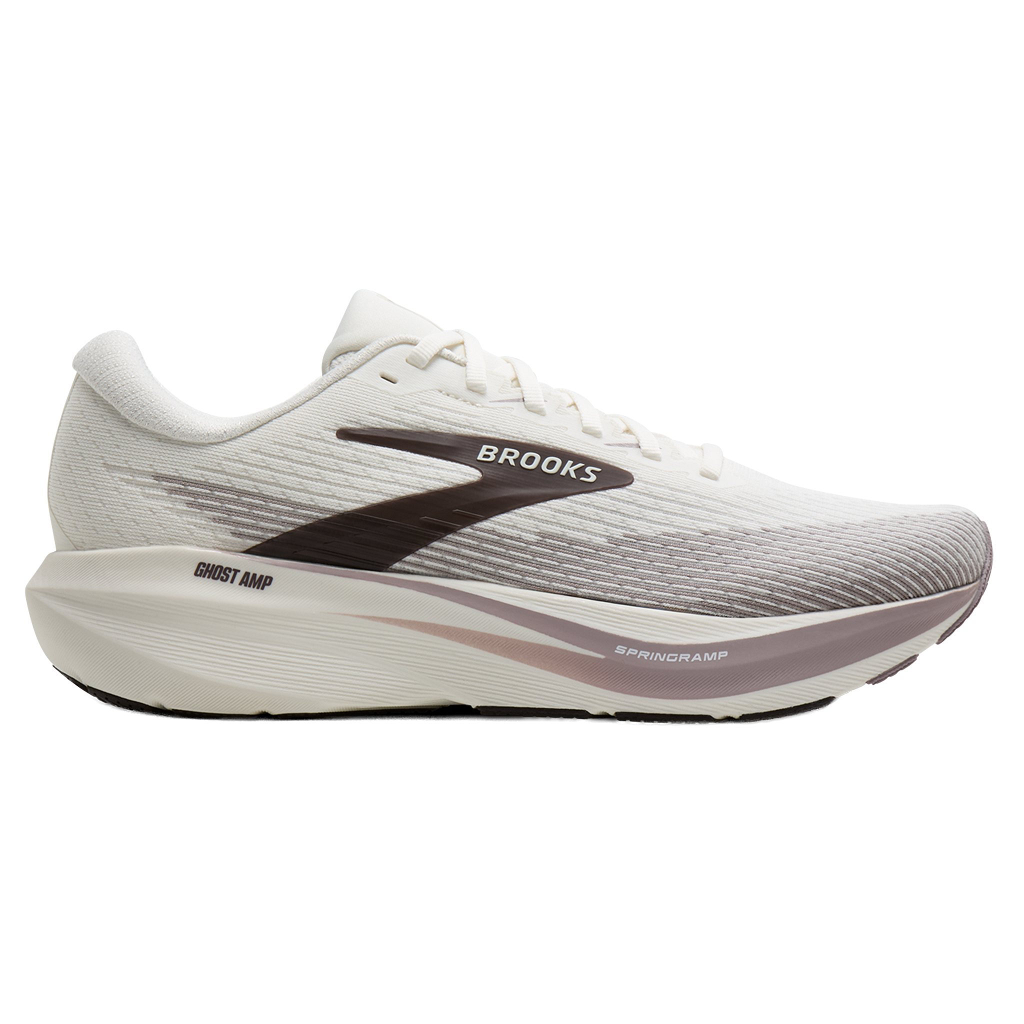 Brooks Mens Ghost Amp - Coconut/Purple Dove/Raisin - Neutral - AW26