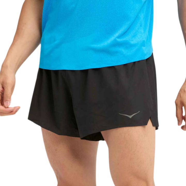 Short fendu Hoka pour hommes Race Day - Noir
