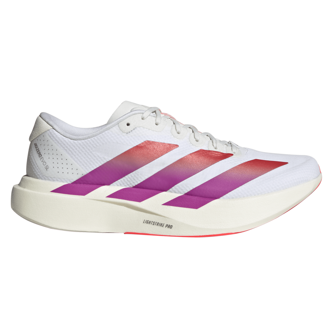 Adidas Mens Adizero Evo SL Woven - Footwear White/Lucid Red/Crystal White - Neutral - AW26