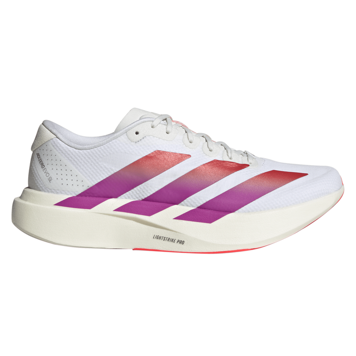 Adidas Mens Adizero Evo SL Woven - Footwear White/Lucid Red/Crystal White - Neutral - AW26