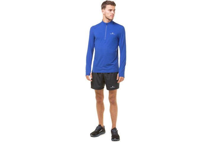 RonHill Mens Core Thermal 1/2 Zip - Dark Cobalt/Bright White - AW25