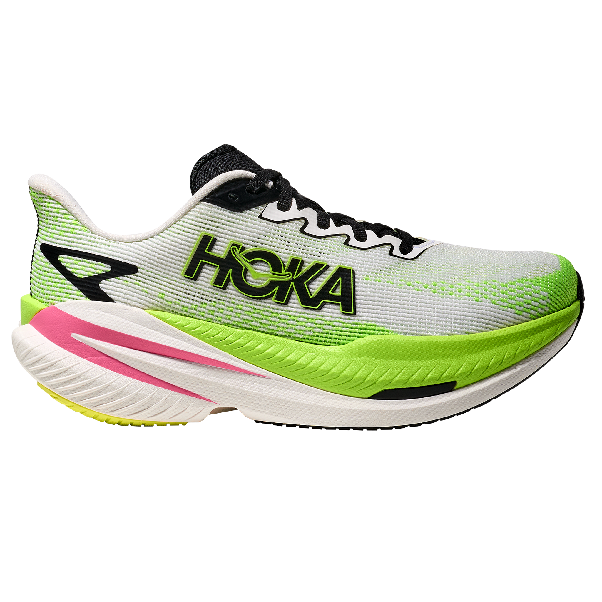 Hoka Womens Mach X 3 - White/Neon Lime - Neutral - AW25