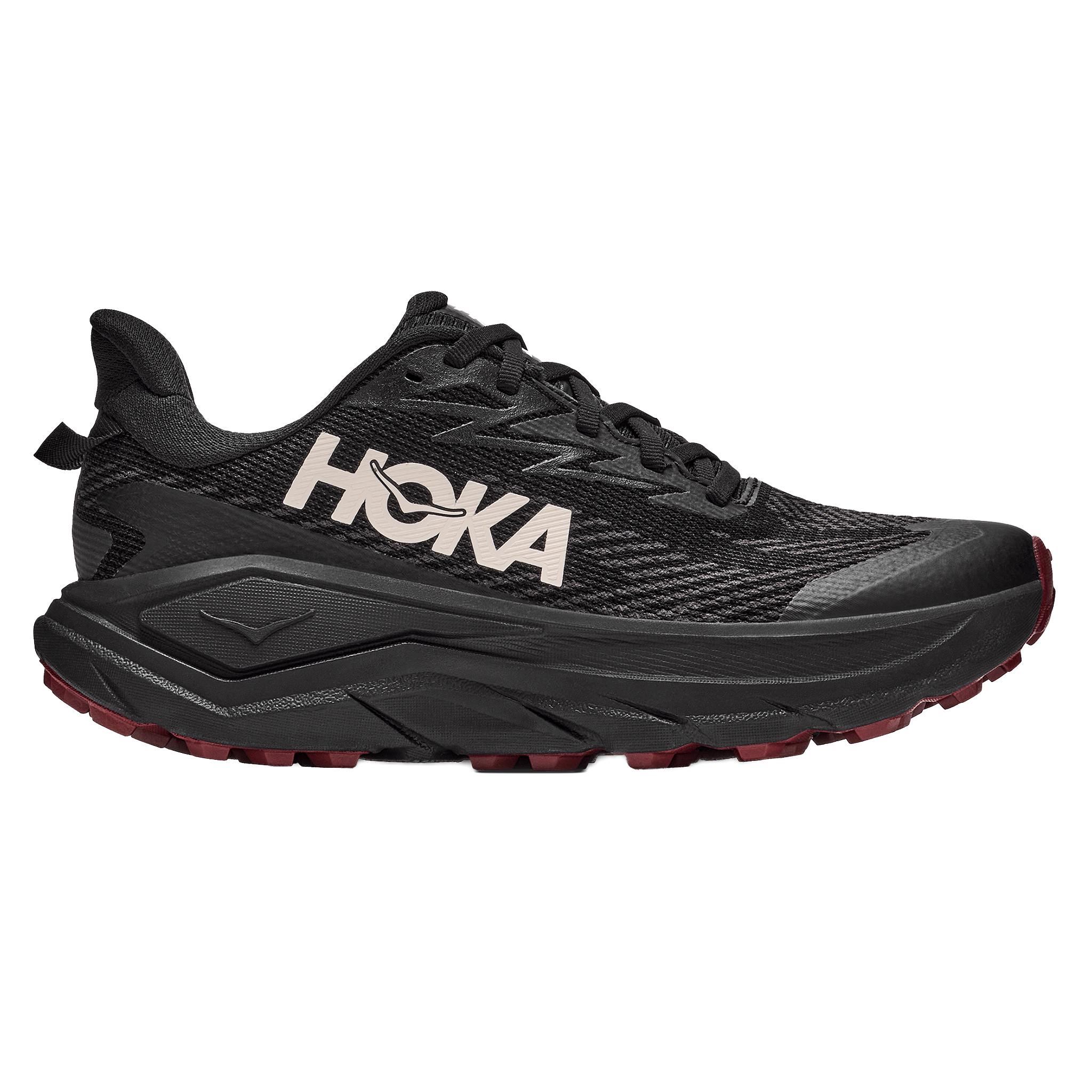 Hoka Womens Challenger 8 GTX - Black/Varsity Burgundy - Trail - AW26