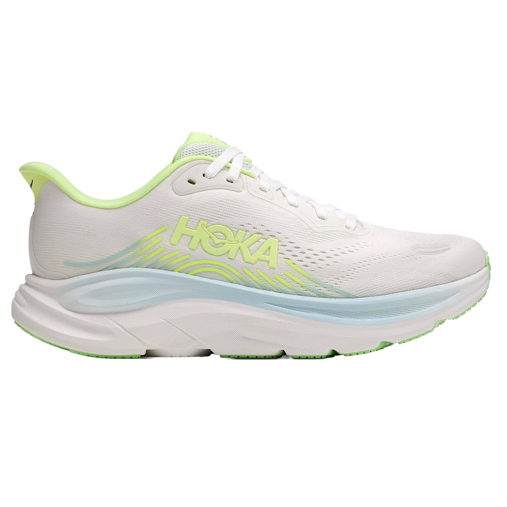 Hoka Womens Clifton 11 - Frost/Neon Yuzu - Neutral - AW26