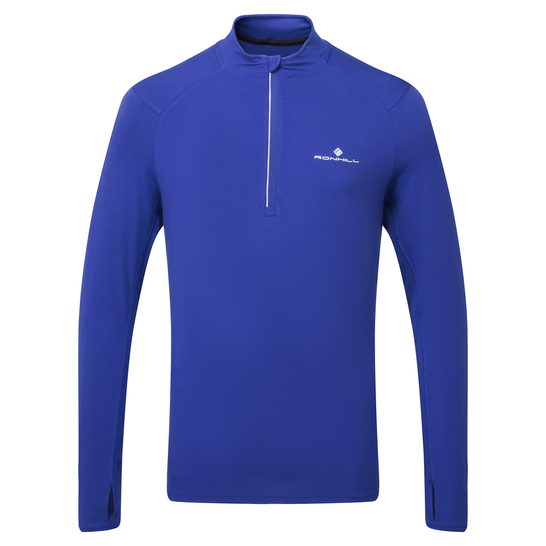 RonHill Mens Core Thermal 1/2 Zip - Dark Cobalt/Bright White - AW25