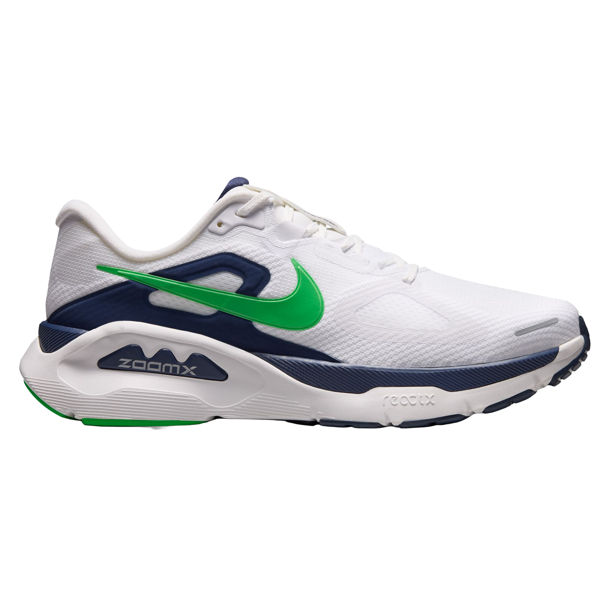 Nike Mens Structure Plus - White/Green Spark/Midnight Navy - Stability - SU26