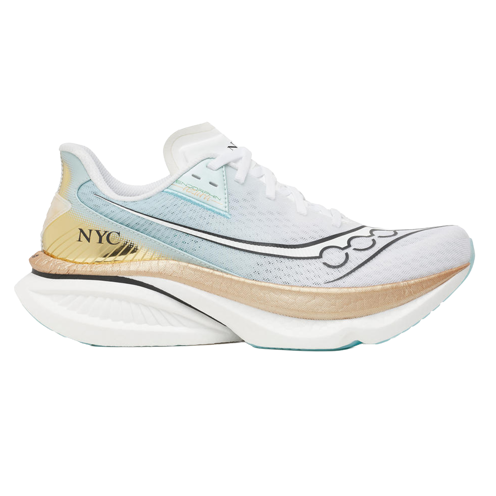 Saucony Mens Endorphin Azura New York - White/Gold - Neutral - AW26