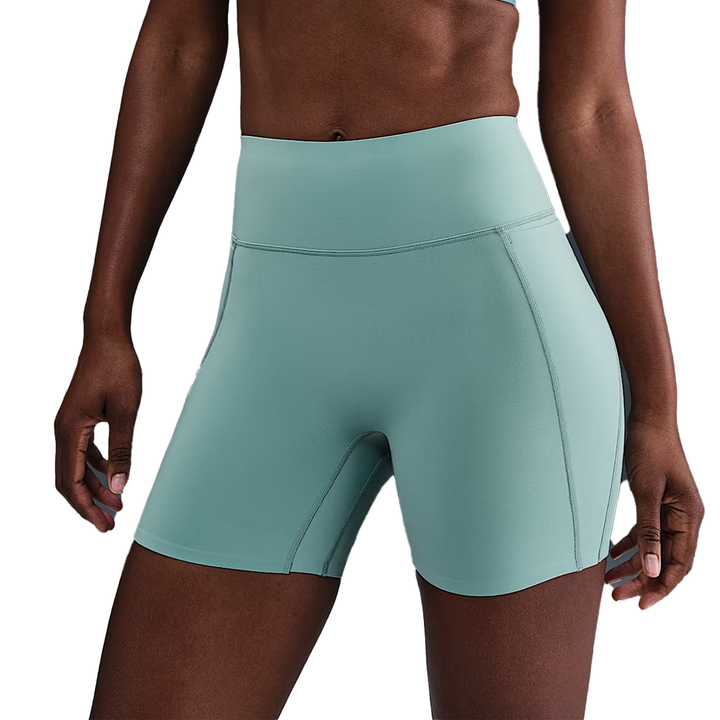 Nike Universa Women's High-Waisted 5" Biker Shorts - Cannon/Bicoastal/Bicoastal