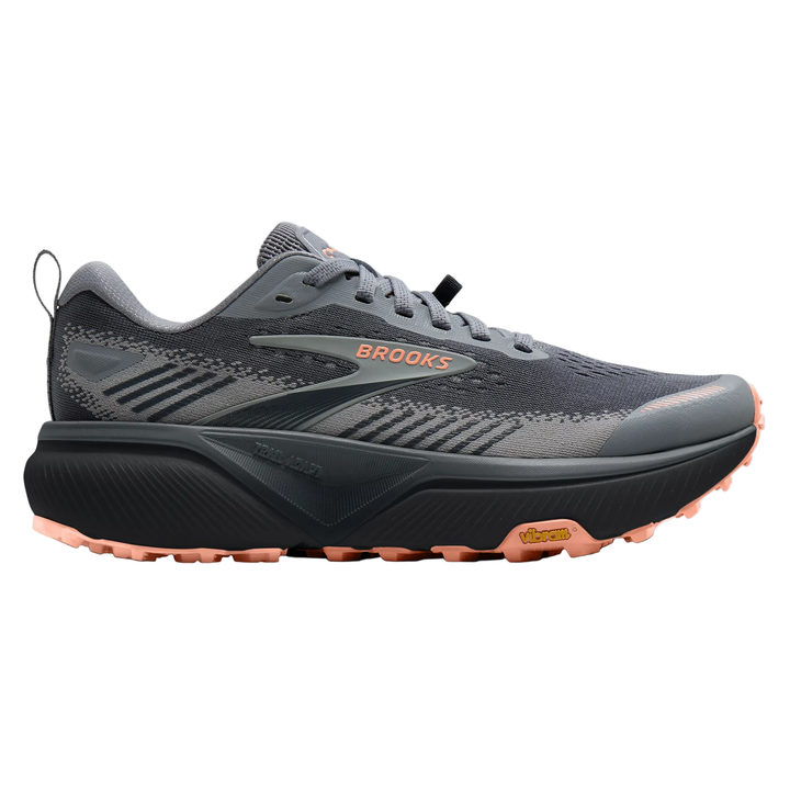 Brooks Womens Cascadia 20 - Grey/Grey/Peach - Trail - AW26