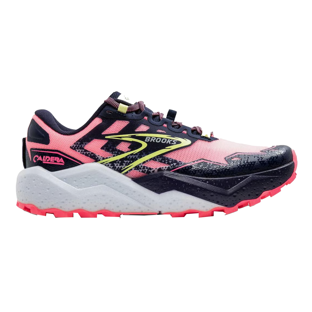 Brooks Womens Caldera 7 - Pink/Peacoat/Sunny Lime - Trail
