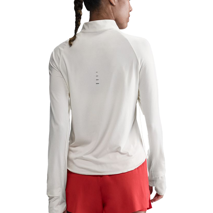 Nike Damen Dri-FIT UV 1/4 Zip L/S Swift T-Shirt – Segel/Reflektierendes Silber