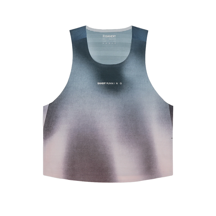 Bandit Womens Tank Singlet - Aegean Blue Wave Print - SS26