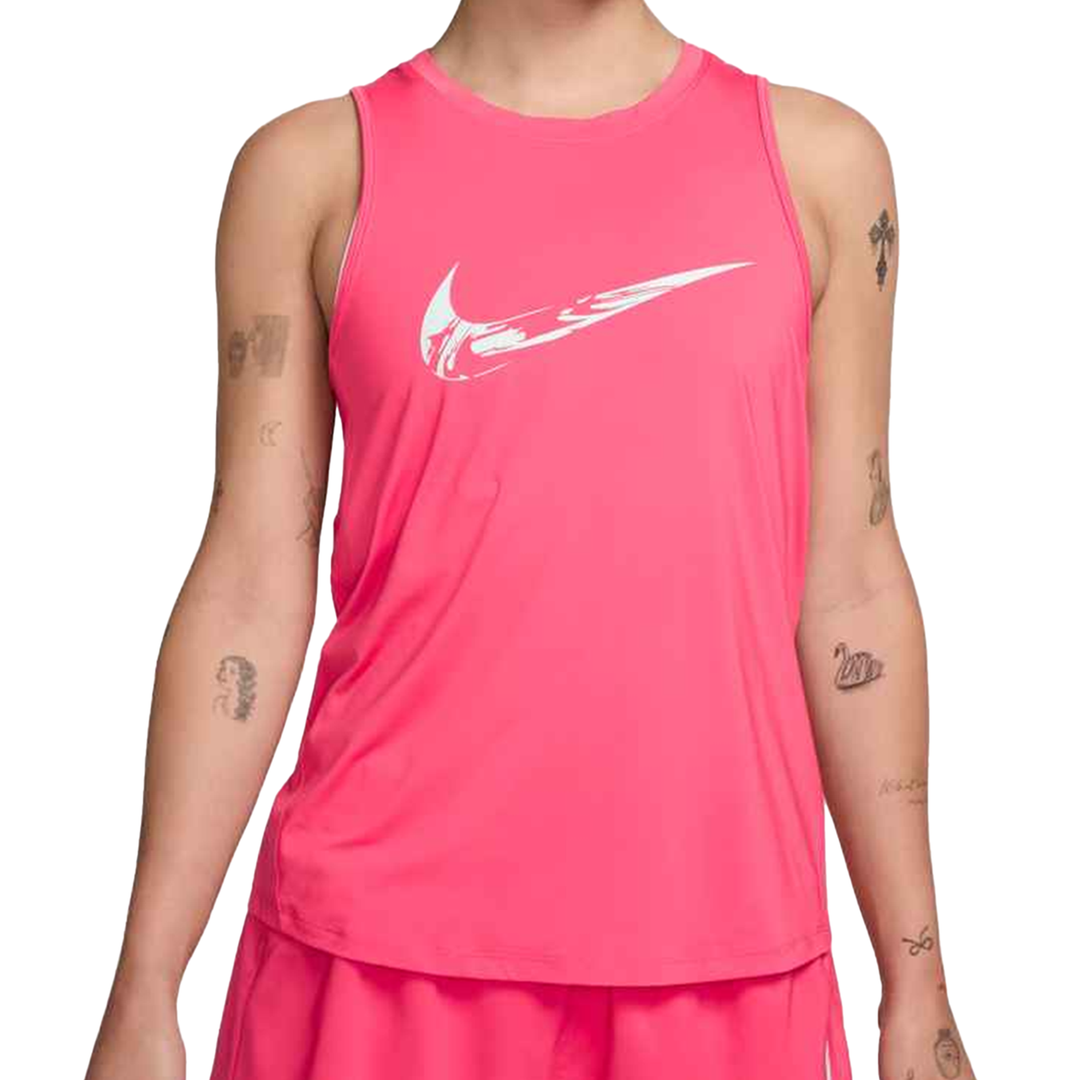 Nike One Womens Dri-FIT Graphic Running Tank Top - Aster Pink/Glacier Blue