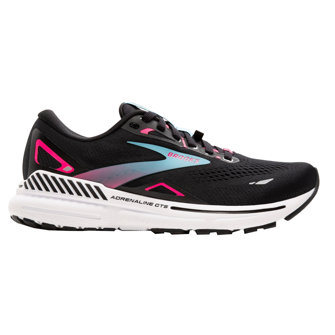 Brooks Womens Adrenaline GTS 23 GTX - Black/Knockout Pink/Aqua - Stability