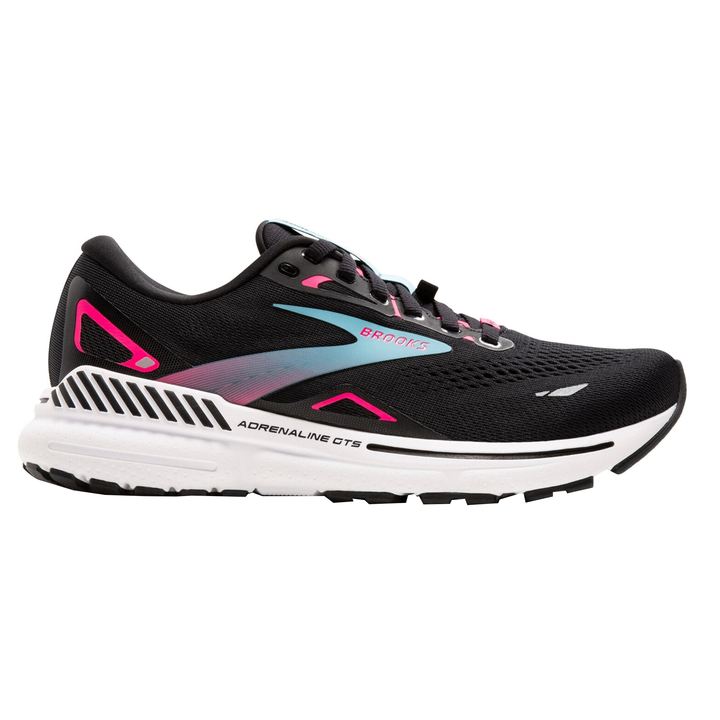 Brooks Womens Adrenaline GTS 23 GTX - Black/Knockout Pink/Aqua - Stability