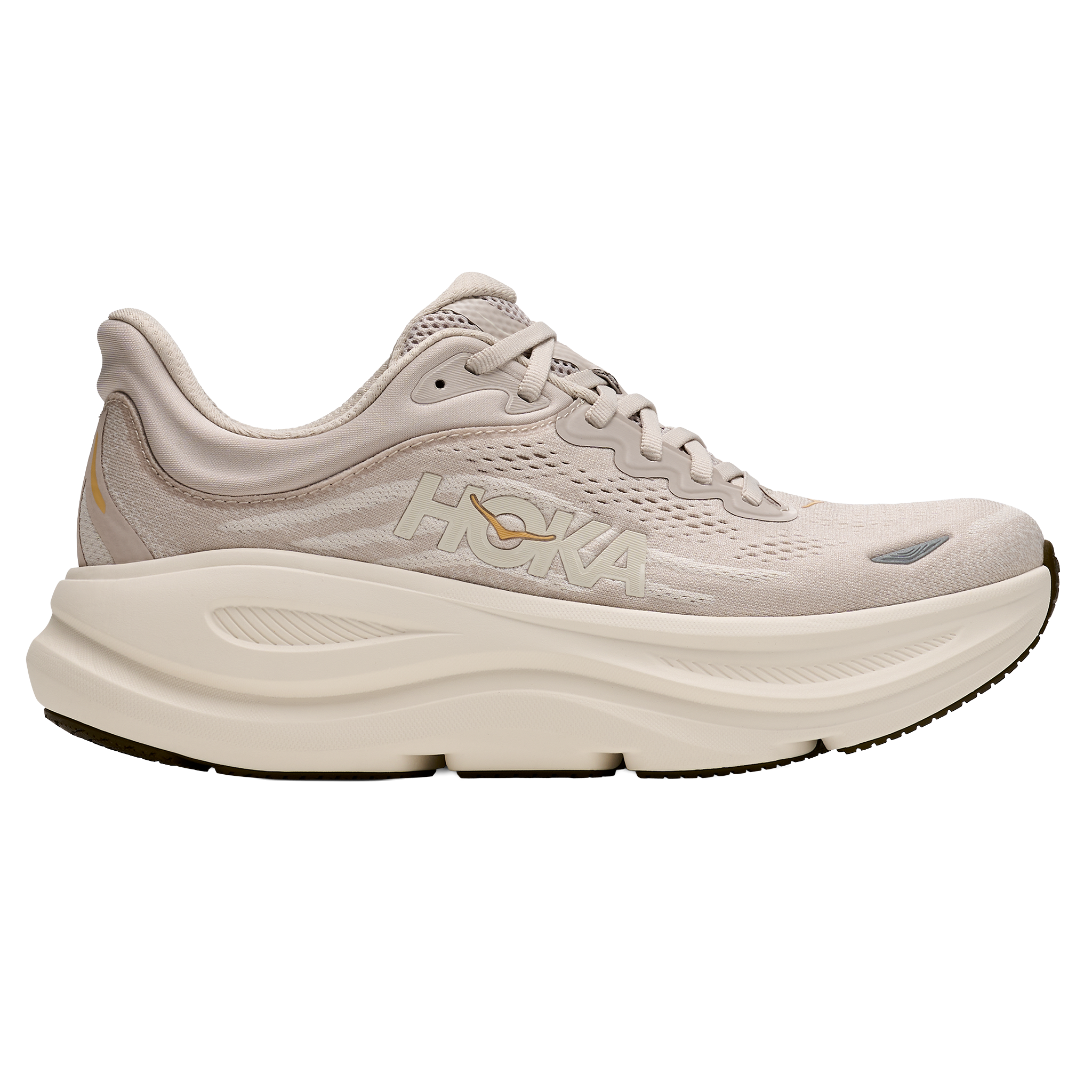 Hoka Womens Bondi 9 - River Rock Grey/Alabaster - Neutral - AW26