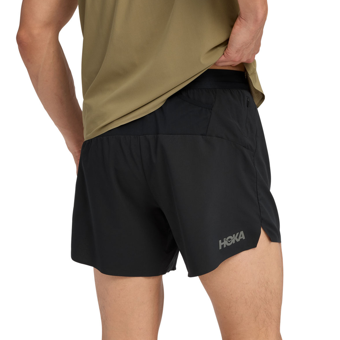 Hoka Mens Glide 5" Short with Brief - Black