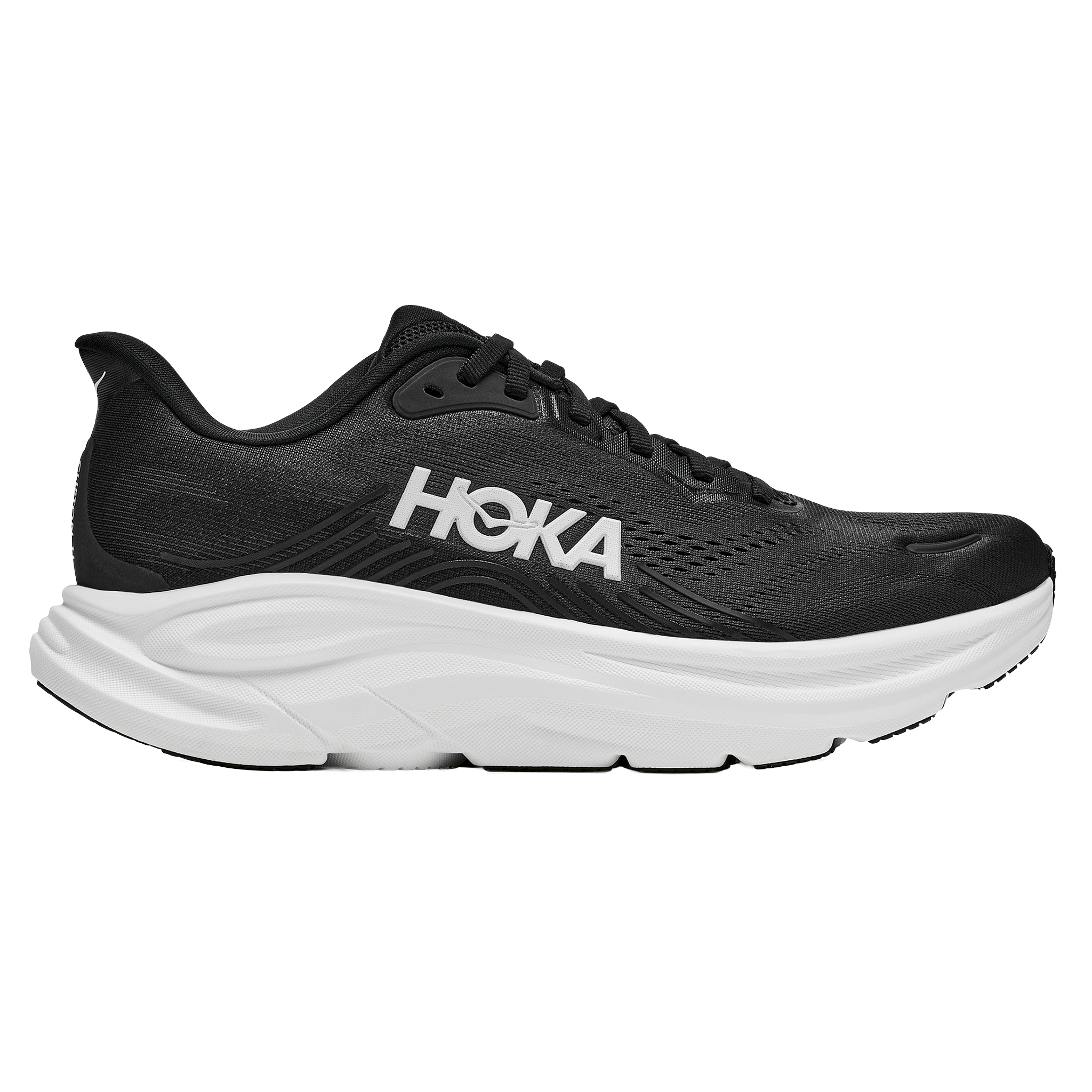 Hoka Womens Clifton 11 - Black/White - Neutral - AW26