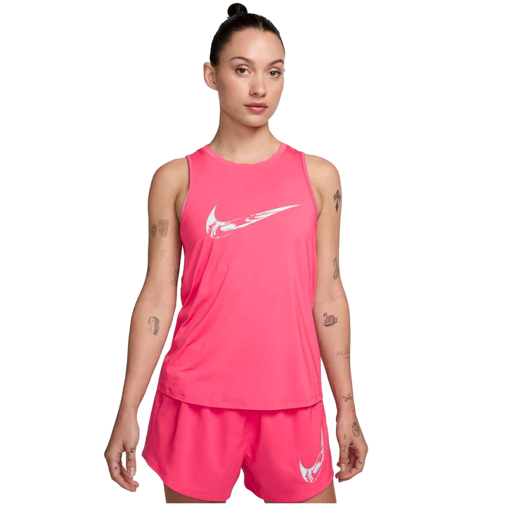 Nike One Womens Dri-FIT Graphic Running Tank Top - Aster Pink/Glacier Blue