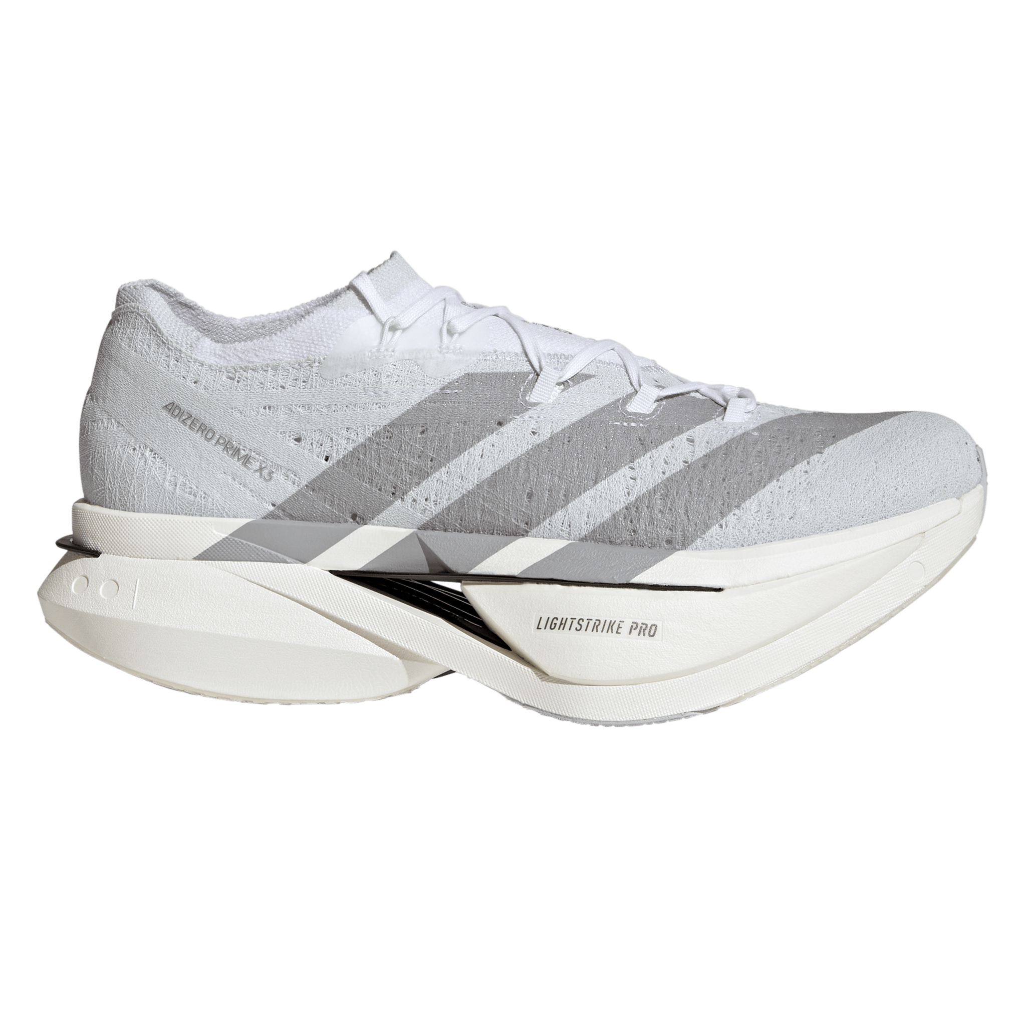 Adidas Mens Adizero Prime X3 Strung - Footwear White/Dash Grey/Grey Three - Neutral - AW26