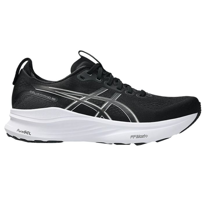 Asics Mens Gel Kayano 32 Extra Wide - 4E Width - Black/White - Stability - AW25