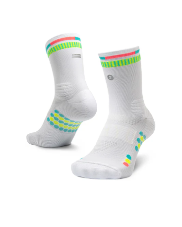 SHYU Racing Half Crew Socks - White/Polka/Reef
