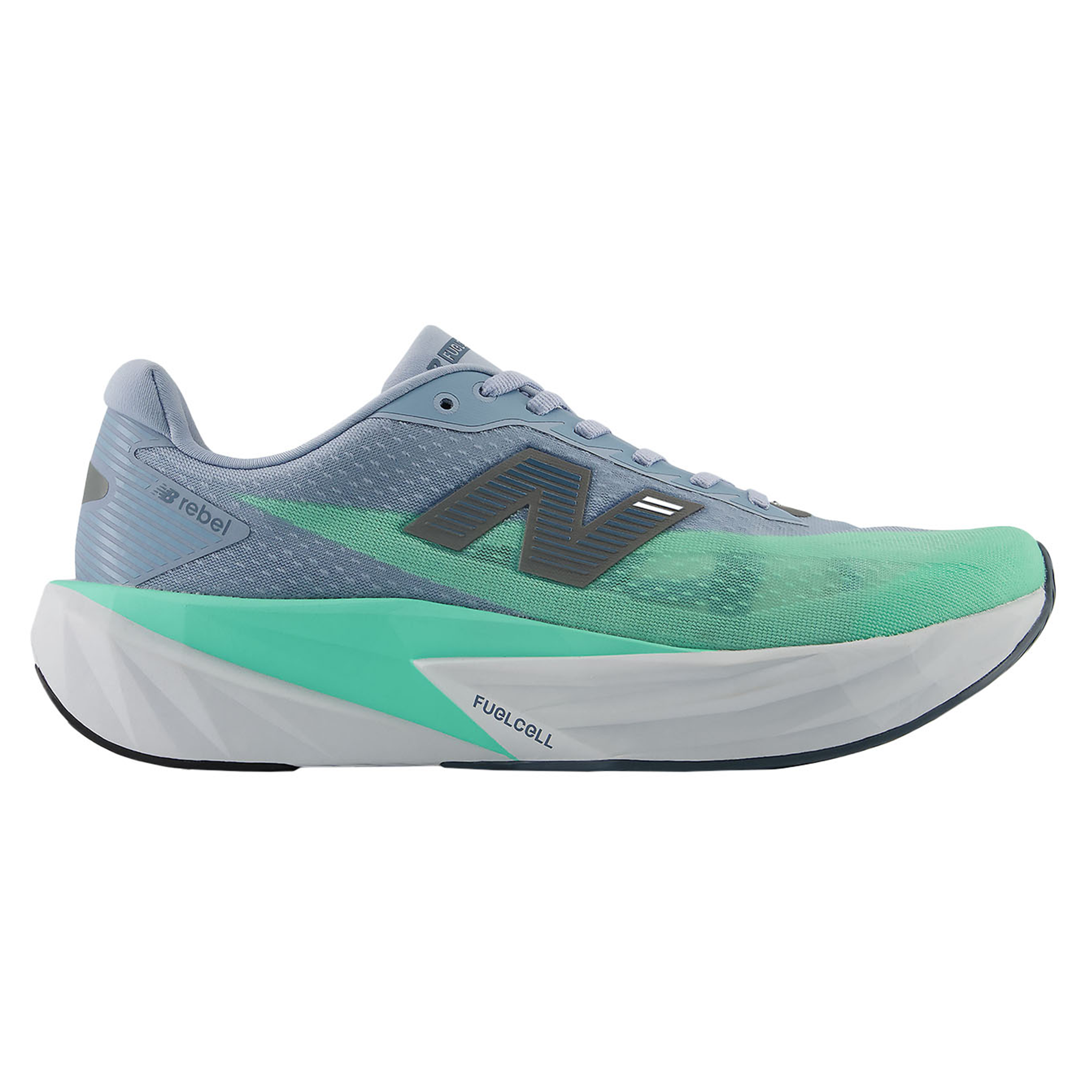 New Balance Mens FuelCell Rebel V5 - Light Arctic Grey/Bright Mint - Neutral - AW26