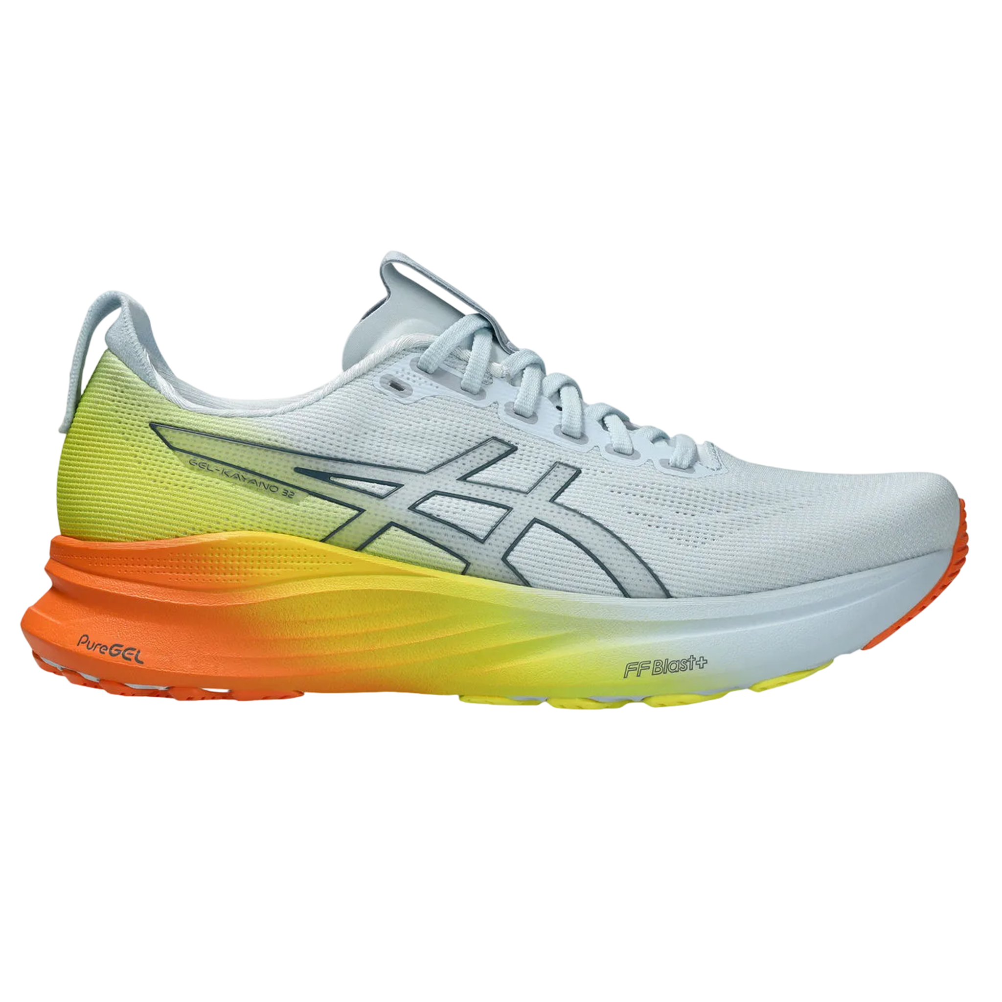 Asics Hommes Gel Kayano 32 - Ciel/Lemon Spark - Stabilité - SS26
