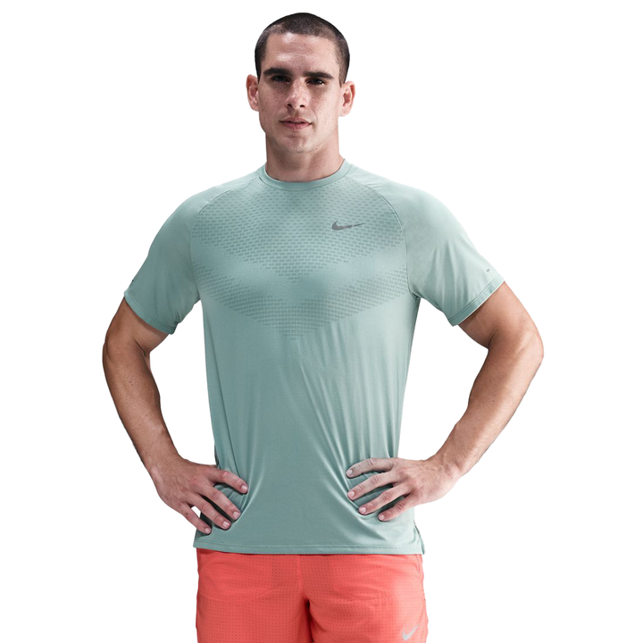 Nike Mens Dri-FIT ADV Short Sleeve Stride Tee - Cannon/Reflective Silver