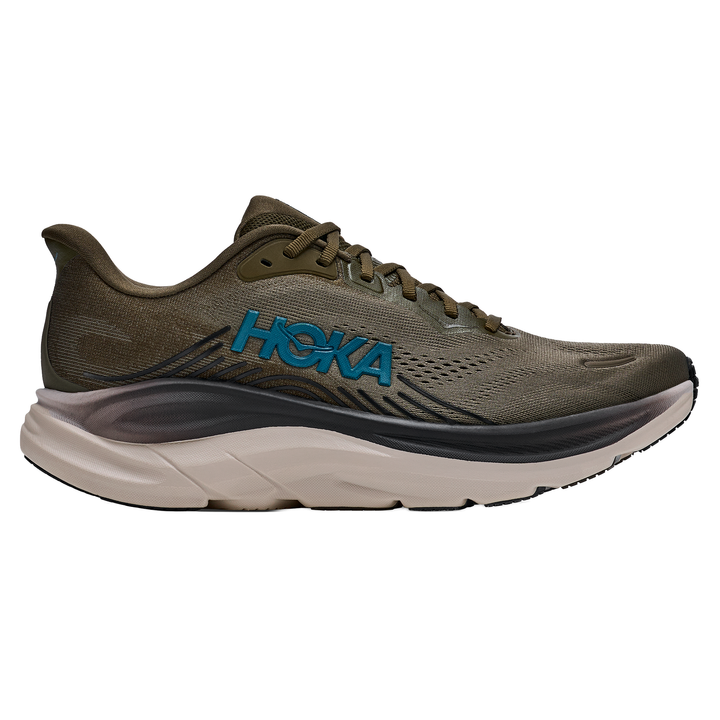Hoka Mens Clifton 11 - Antique Olive/River Rock Grey - Neutral - AW26