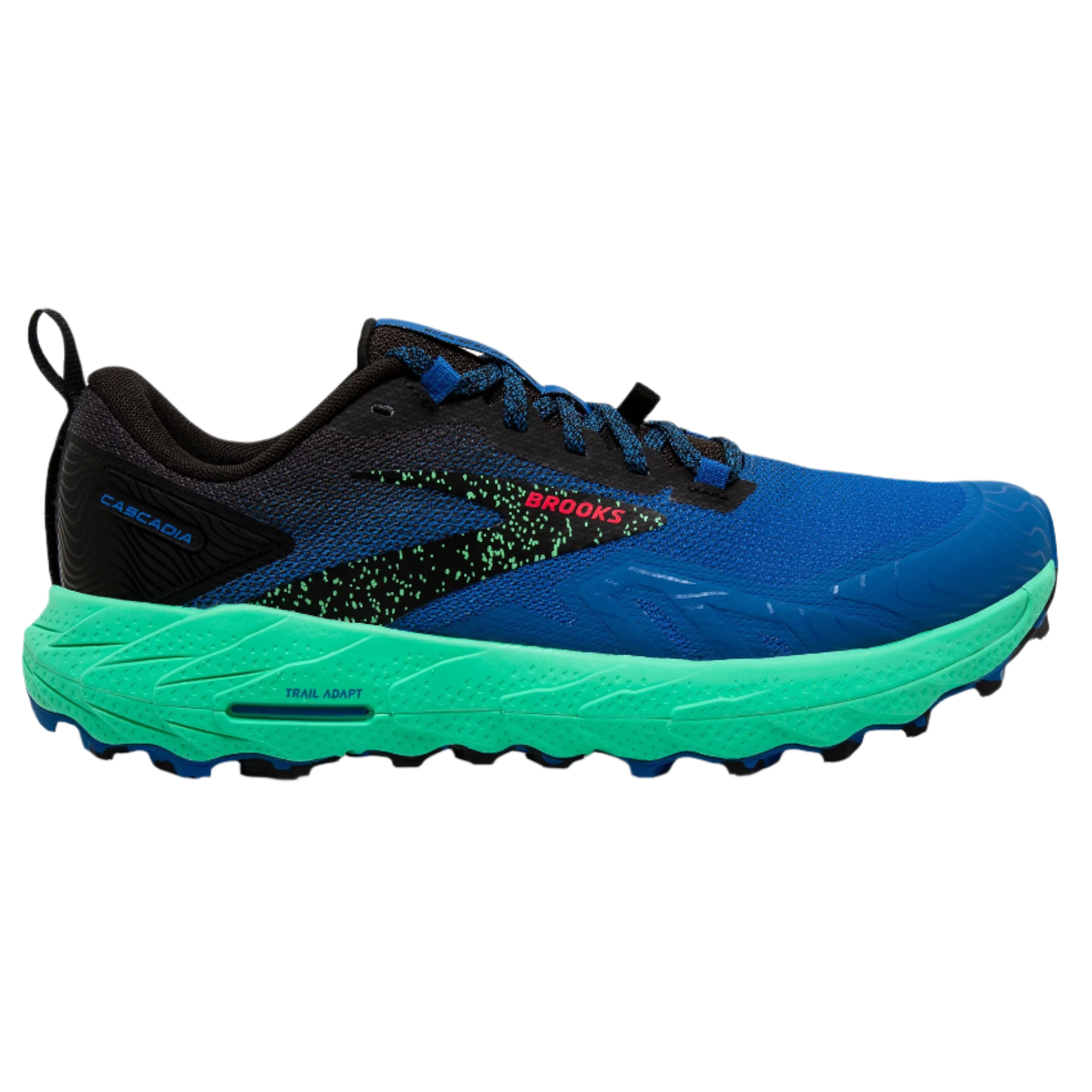 Brooks Mens Cascadia 17 - Victoria Blue/Black/Spring Bud - Trail