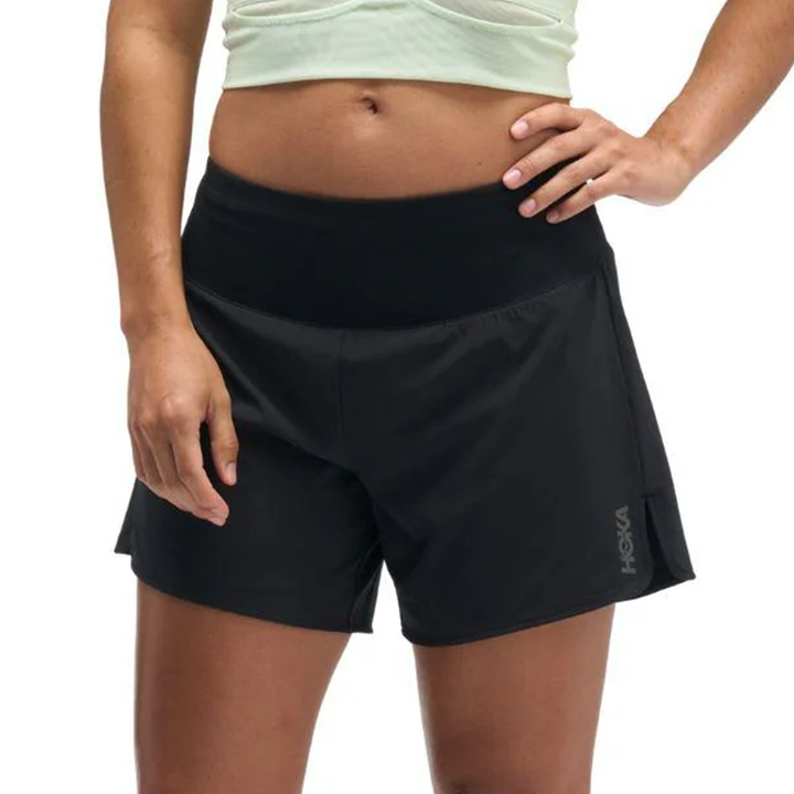 Hoka Damen Glide 4" Short - Schwarz