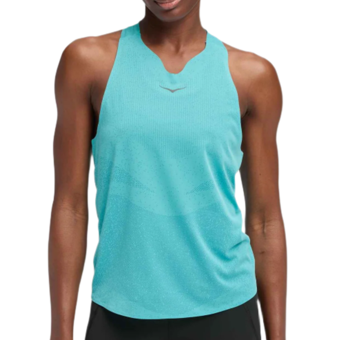 Hoka Damen Race Day Singlet – Cielo Blue