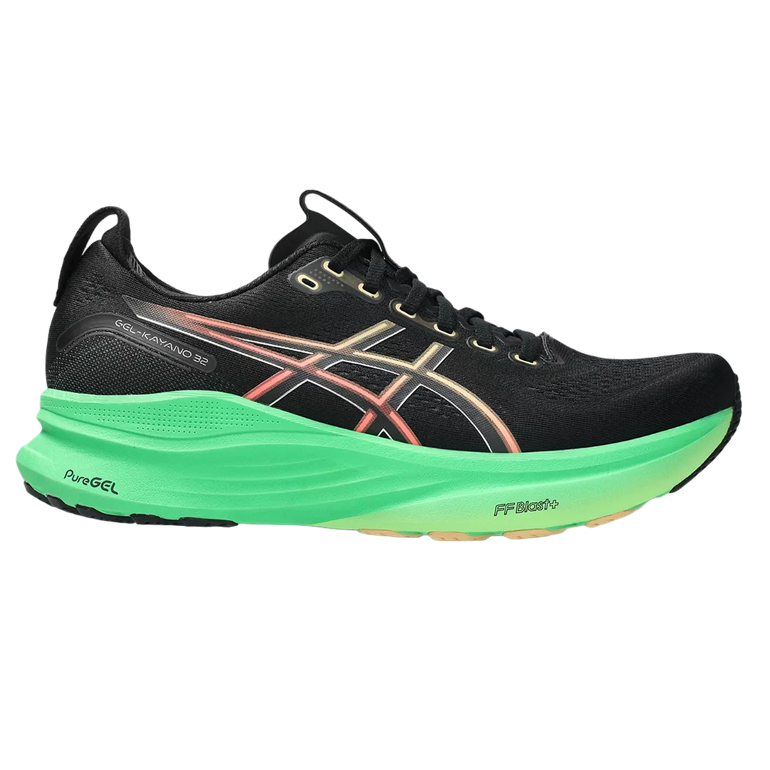 Asics Mens Gel Kayano 32 - Black/Vital Green - Stability - SS26