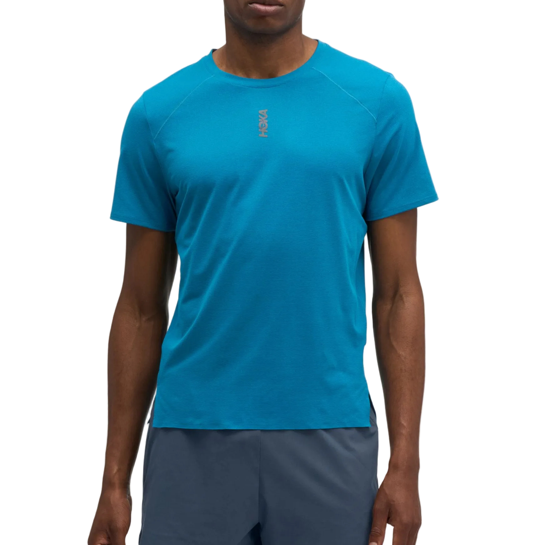 Hoka Mens Everyrun Short Sleeve - Night Glow Blue - AW26