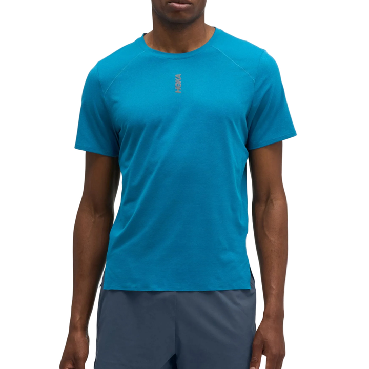Hoka Mens Everyrun Short Sleeve - Night Glow Blue - AW26