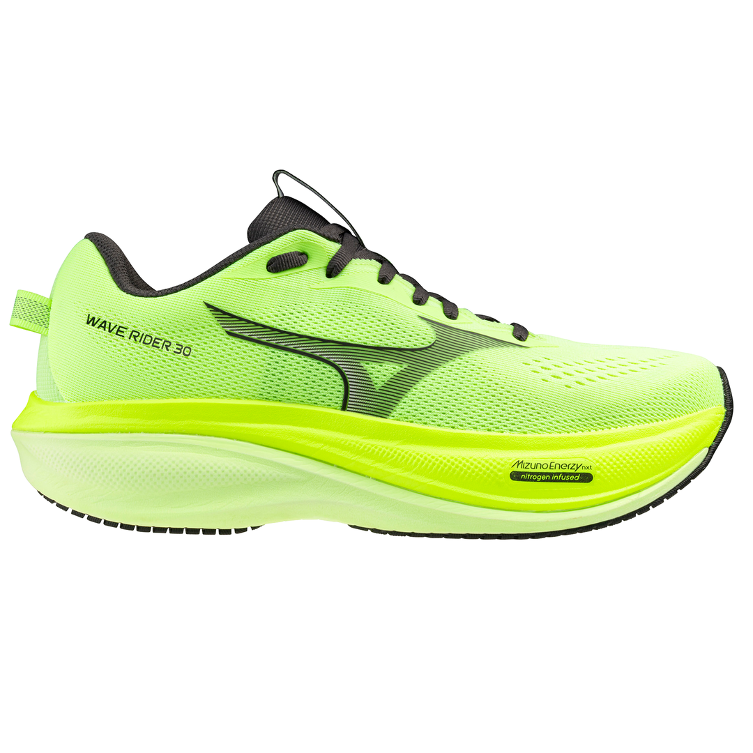 Mizuno Mens Wave Rider 30 - Lime Pulp/Black Oyster/GF White - Neutral - AW26